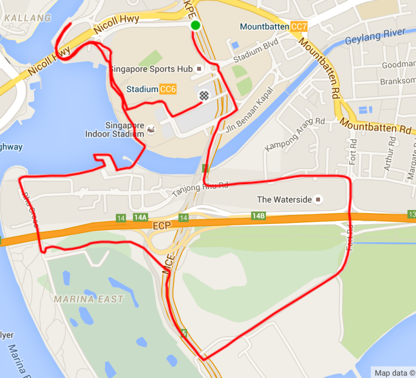 Route for today's race